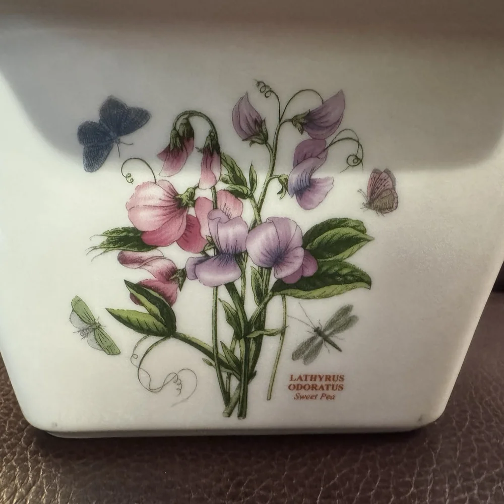 Portmeirion Botanic Garden Porcelain Meatloaf Dish 12 x 5.5” Sweet Pea